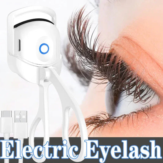 Portable Heated Eyelash Curler – Rechargeable Electric Lash Lift Tool with 2 Temperature Modes for Long-Lasting Curls