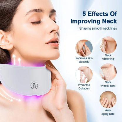 7-Color LED Face & Neck Therapy Mask – Anti-Aging, Skin Tightening, Acne Removal & Whitening Beauty Device